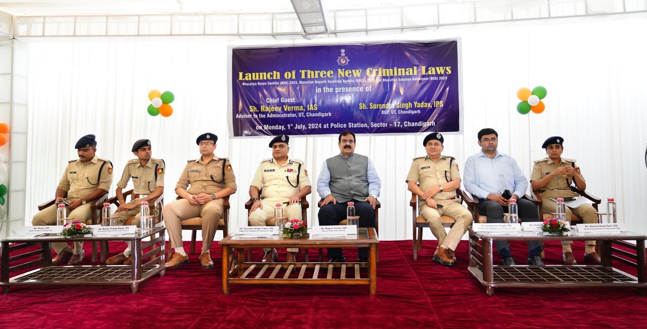 Event of launching three New Criminal Laws with a special awareness session was organized at Police Station, Sector-17, Chandigarh